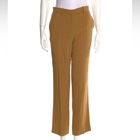 The Row Pants - The Row Mocha Brown Straight Leg Trousers SZ 2